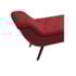 Recamier Divã Odessa P04 140 cm Suede  Vermelho TCA 53 - Amarena Móveis