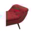 Recamier Divã Odessa P04 140 cm Suede  Vermelho TCA 53 - Amarena Móveis