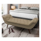 Recamier Divã Odessa P04 160 cm Suede Bege TCA 941 - Amarena Móveis