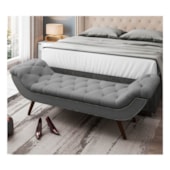 Recamier Divã Odessa P04 160 cm Suede Cinza TCA 940 - Amarena Móveis
