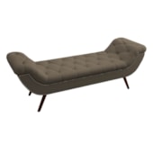 Recamier Divã Odessa P04 160 cm Suede Marrom Claro TCA 945 - Amarena Móveis