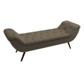 Recamier Divã Odessa P04 160 cm Suede Marrom TCA 942 - Amarena Móveis