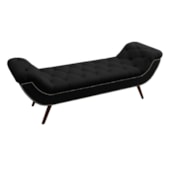 Recamier Divã Odessa P04 160 cm Suede Preto TCA 944 - Amarena Móveis