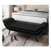 Recamier Divã Odessa P04 160 cm Suede Preto TCA 944 - Amarena Móveis
