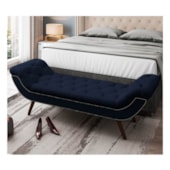 Recamier Divã Odessa P04 195 cm Suede Azul Marinho TCA 948 - Amarena Móveis