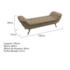 Recamier Divã Odessa P04 195 cm Suede Bege TCA 941 - Amarena Móveis