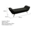 Recamier Divã Odessa P04 195 cm Suede Cinza Escuro TCA 958 - Amarena Móveis
