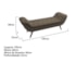 Recamier Divã Odessa P04 195 cm Suede Marrom Claro TCA 945 - Amarena Móveis