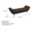 Recamier Divã Odessa P04 195 cm Suede Marrom TCA 942 - Amarena Móveis