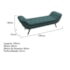 Recamier Divã Odessa P04 195 cm Suede Turquesa TCA 946 - Amarena Móveis