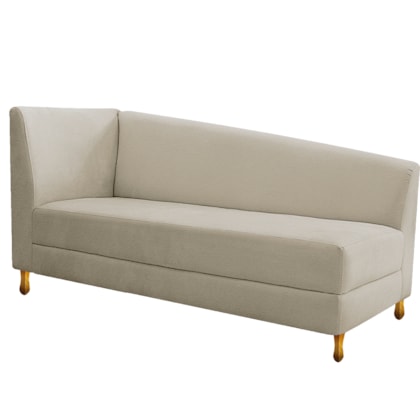Recamier Divã Valéria 140cm Lado Direito Corano Bege - Amarena Móveis