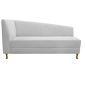 Recamier Divã Valéria 140cm Lado Direito Corano Branco - Amarena Móveis