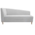 Recamier Divã Valéria 140cm Lado Direito Corano Branco - Amarena Móveis