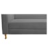 Recamier Divã Valéria 140cm Lado Direito Corano Cinza - Amarena Móveis