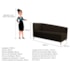 Recamier Divã Valéria 140cm Lado Direito Corano Marrom - Amarena Móveis