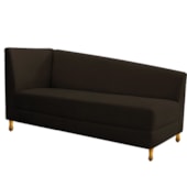 Recamier Divã Valéria 140cm Lado Direito Corano Marrom - Amarena Móveis