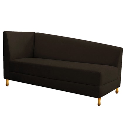 Recamier Divã Valéria 140cm Lado Direito Corano Marrom - Amarena Móveis