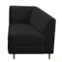 Recamier Divã Valéria 140cm Lado Direito Corano Preto - Amarena Móveis