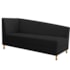 Recamier Divã Valéria 140cm Lado Direito Corano Preto - Amarena Móveis