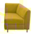 Recamier Divã Valéria 140cm Lado Direito Suede Amarelo - Amarena Móveis