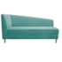 Recamier Divã Valéria 140cm Lado Direito Suede Azul Tiffany- Amarena Móveis