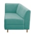 Recamier Divã Valéria 140cm Lado Direito Suede Azul Tiffany- Amarena Móveis
