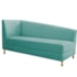 Recamier Divã Valéria 140cm Lado Direito Suede Azul Tiffany- Amarena Móveis