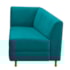 Recamier Divã Valéria 140cm Lado Direito Suede Azul Turquesa - Amarena Móveis
