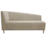 Recamier Divã Valéria 140cm Lado Direito Suede Bege - Amarena Móveis