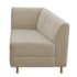 Recamier Divã Valéria 140cm Lado Direito Suede Bege - Amarena Móveis