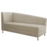 Recamier Divã Valéria 140cm Lado Direito Suede Bege - Amarena Móveis