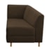 Recamier Divã Valéria 140cm Lado Direito Suede Marrom - Amarena Móveis