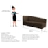 Recamier Divã Valéria 140cm Lado Direito Suede Marrom - Amarena Móveis