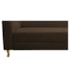 Recamier Divã Valéria 140cm Lado Direito Suede Marrom - Amarena Móveis