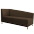Recamier Divã Valéria 140cm Lado Direito Suede Marrom - Amarena Móveis