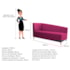 Recamier Divã Valéria 140cm Lado Direito Suede Pink - Amarena Móveis