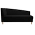 Recamier Divã Valéria 140cm Lado Direito Suede Preto - Amarena Móveis