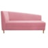 Recamier Divã Valéria 140cm Lado Direito Suede Rosa Bebê- Amarena Móveis