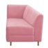 Recamier Divã Valéria 140cm Lado Direito Suede Rosa Bebê- Amarena Móveis