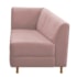 Recamier Divã Valéria 140cm Lado Direito Suede Rosê - Amarena Móveis