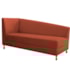 Recamier Divã Valéria 140cm Lado Direito Suede Terracota- Amarena Móveis