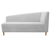 Recamier Divã Valéria 140cm Lado Esquerdo Corano Branco - Amarena Móveis