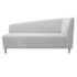 Recamier Divã Valéria 140cm Lado Esquerdo Corano Branco - Amarena Móveis