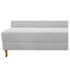 Recamier Divã Valéria 140cm Lado Esquerdo Corano Branco - Amarena Móveis