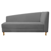 Recamier Divã Valéria 140cm Lado Esquerdo Corano Cinza - Amarena Móveis