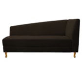 Recamier Divã Valéria 140cm Lado Esquerdo Corano Marrom - Amarena Móveis