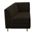 Recamier Divã Valéria 140cm Lado Esquerdo Corano Marrom - Amarena Móveis