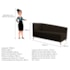 Recamier Divã Valéria 140cm Lado Esquerdo Corano Marrom - Amarena Móveis