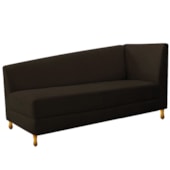 Recamier Divã Valéria 140cm Lado Esquerdo Corano Marrom - Amarena Móveis