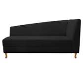 Recamier Divã Valéria 140cm Lado Esquerdo Corano Preto - Amarena Móveis